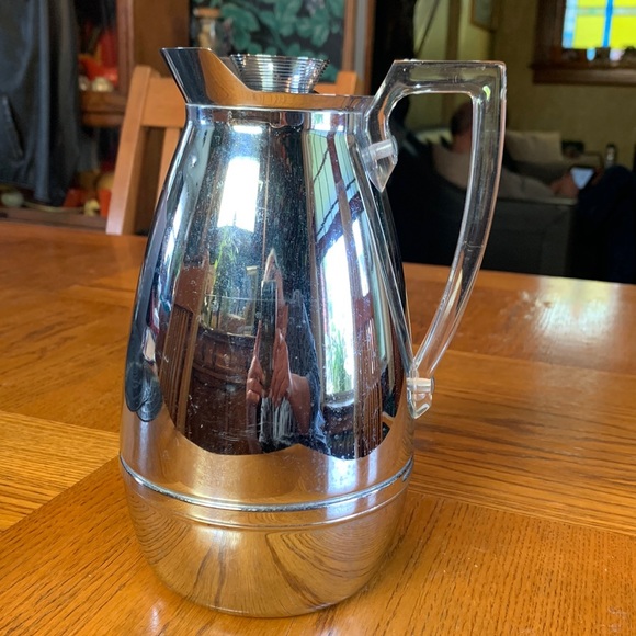 Thermos Kitchen Vintage 9 Chrome Thermos Brand Mcm Lucite Handle